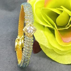 Antique Golden Ad Cz Bangles | Size 2.8