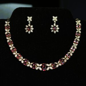 Cz Ad Mehandi Necklace