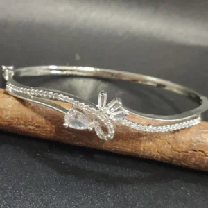 Diamond Rodium Openable Kada