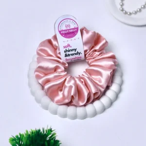 Rose Gold | Silk Satin Scrunchies | L