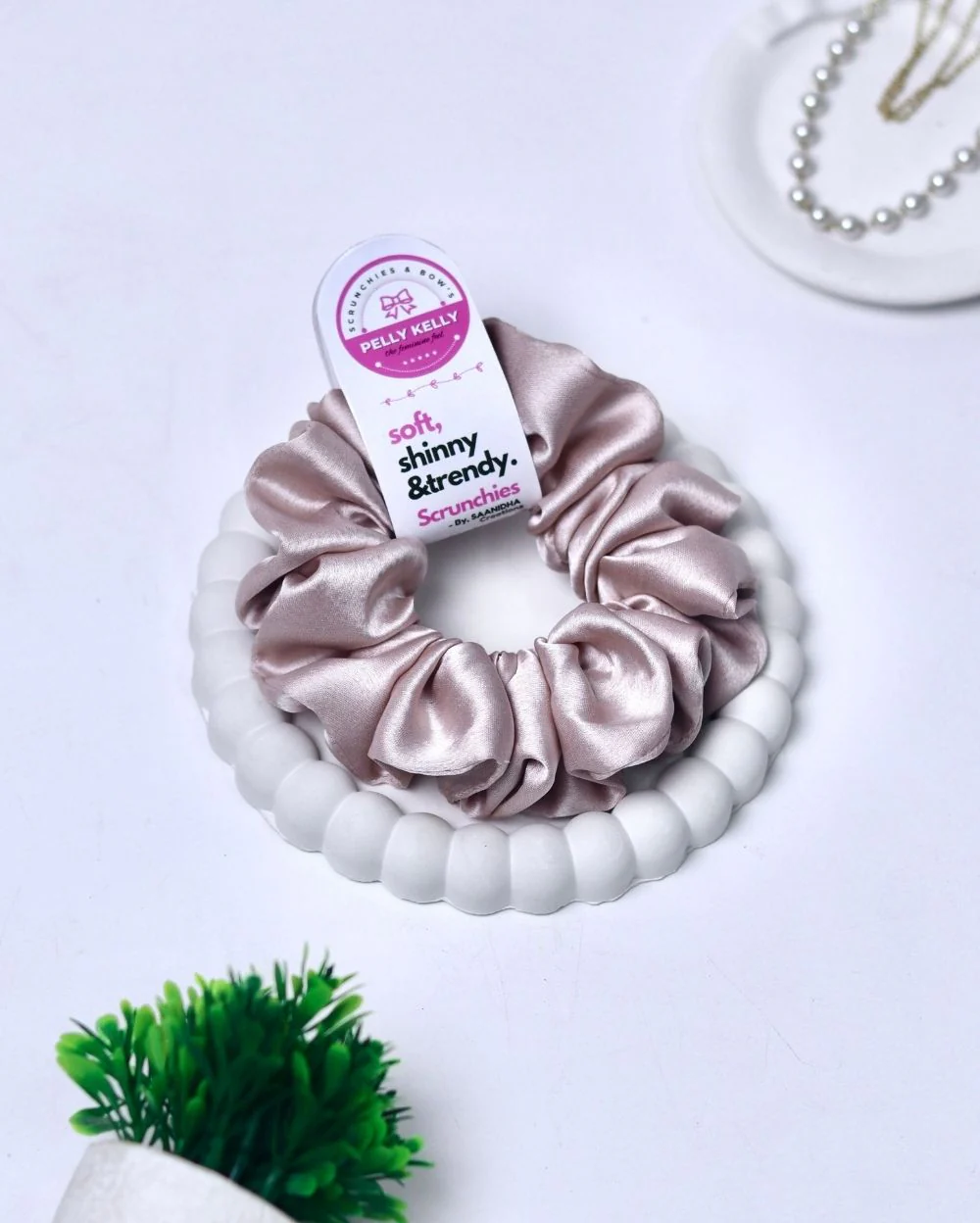 Moon Mist Silk Satin Scrunchies in Austria